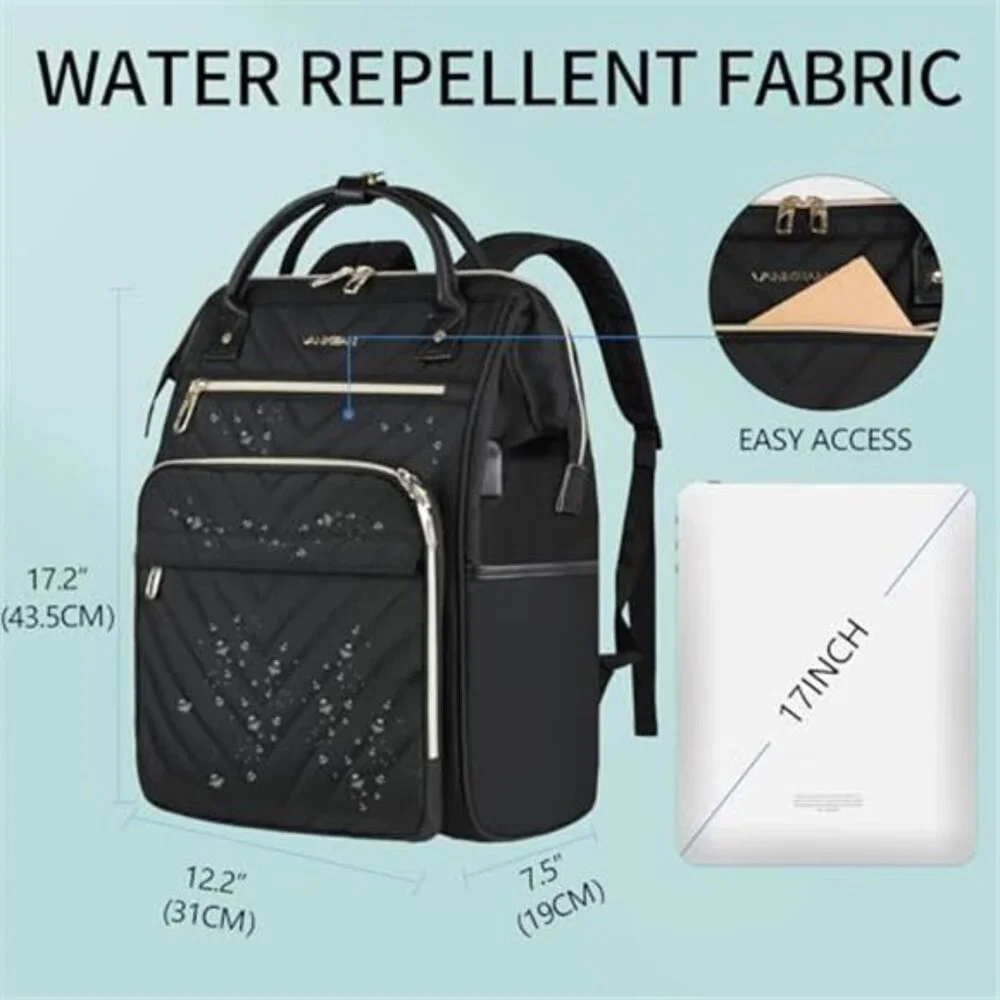 Women's Laptop Backpack Bag, 17 Inch